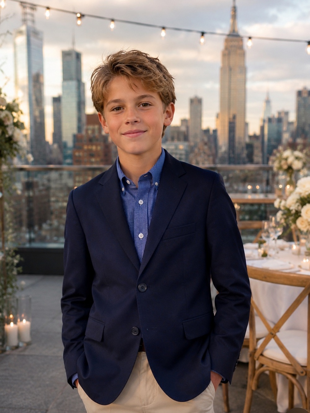 NWT Michael Kors Boys BKittson Suit Jacket Blazer Thanksgiving Christmas Holiday